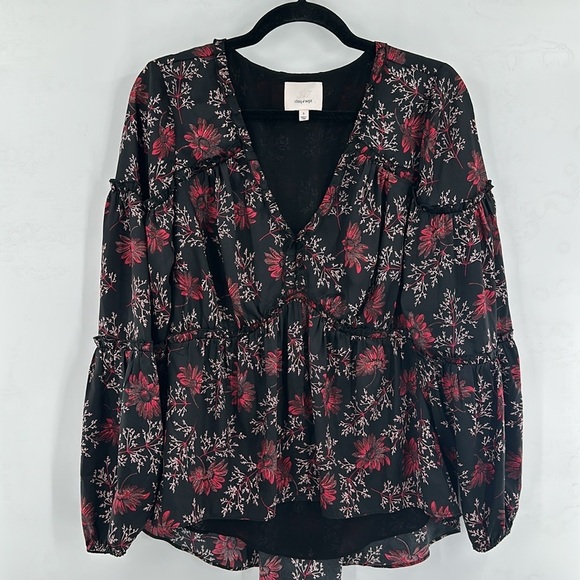 Cinq a Sept Simmons‎ Floral Top Raspberry Multi Small - Picture 4 of 8